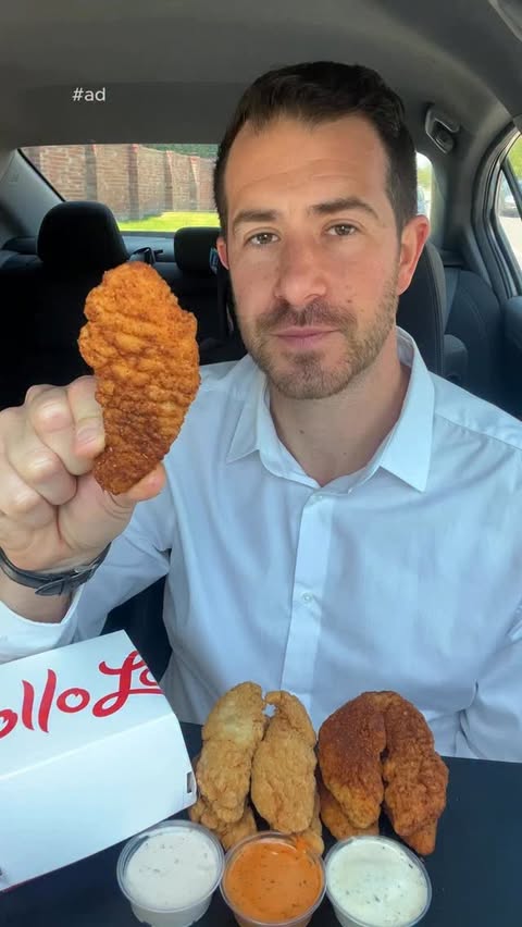 Instagram post by @1hourlunchbreak for El Pollo Loco. Caption reads: #ad #PolloPartner NEW @elpolloloco LOCO Tenders....