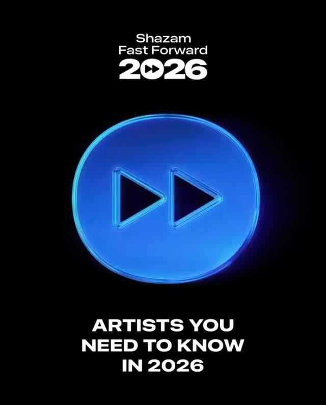 Instagram post by @shazam for Apple Music. Caption reads: [...] link in bio for more and stream on....