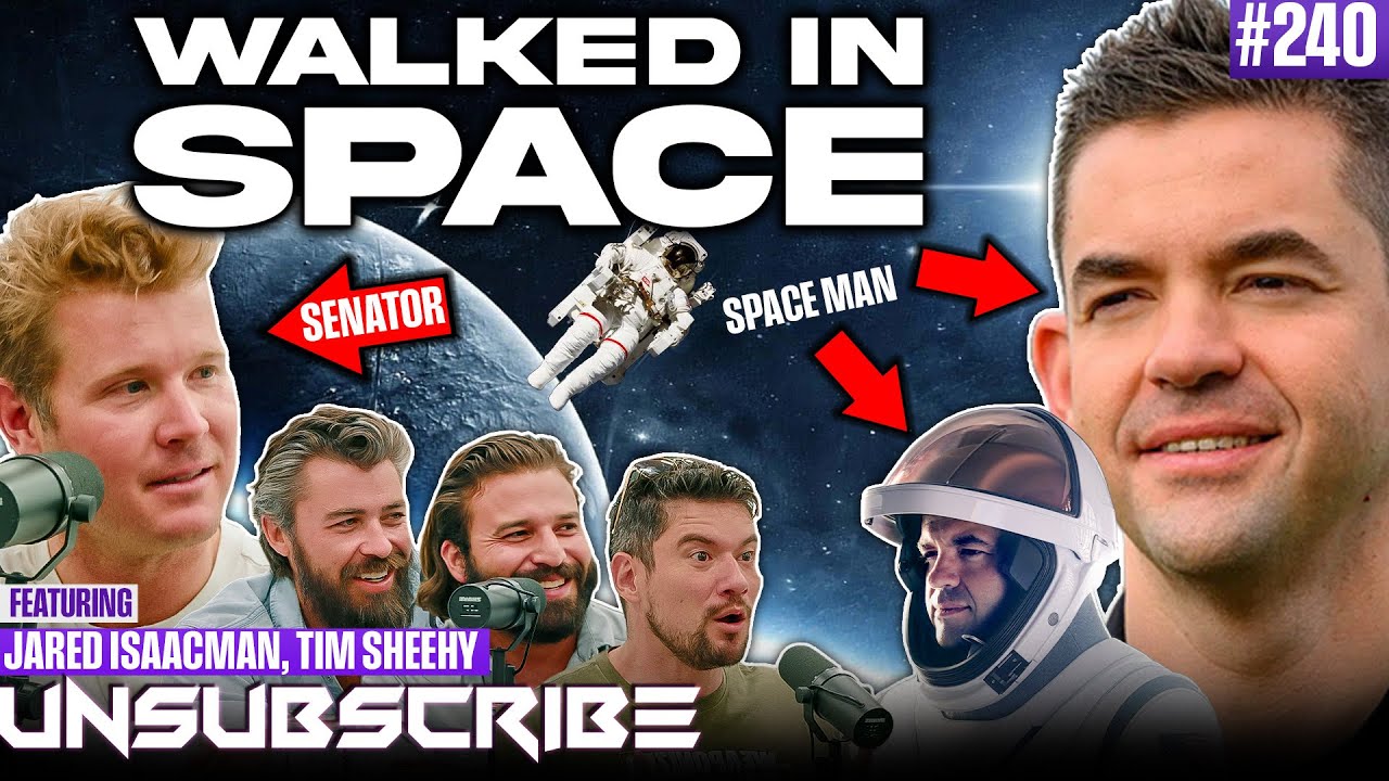 YouTube post by @unsubscribepodcast for Turtle Beach. Caption reads: Fighter Jets, Space Exploration & The Race To Mars....