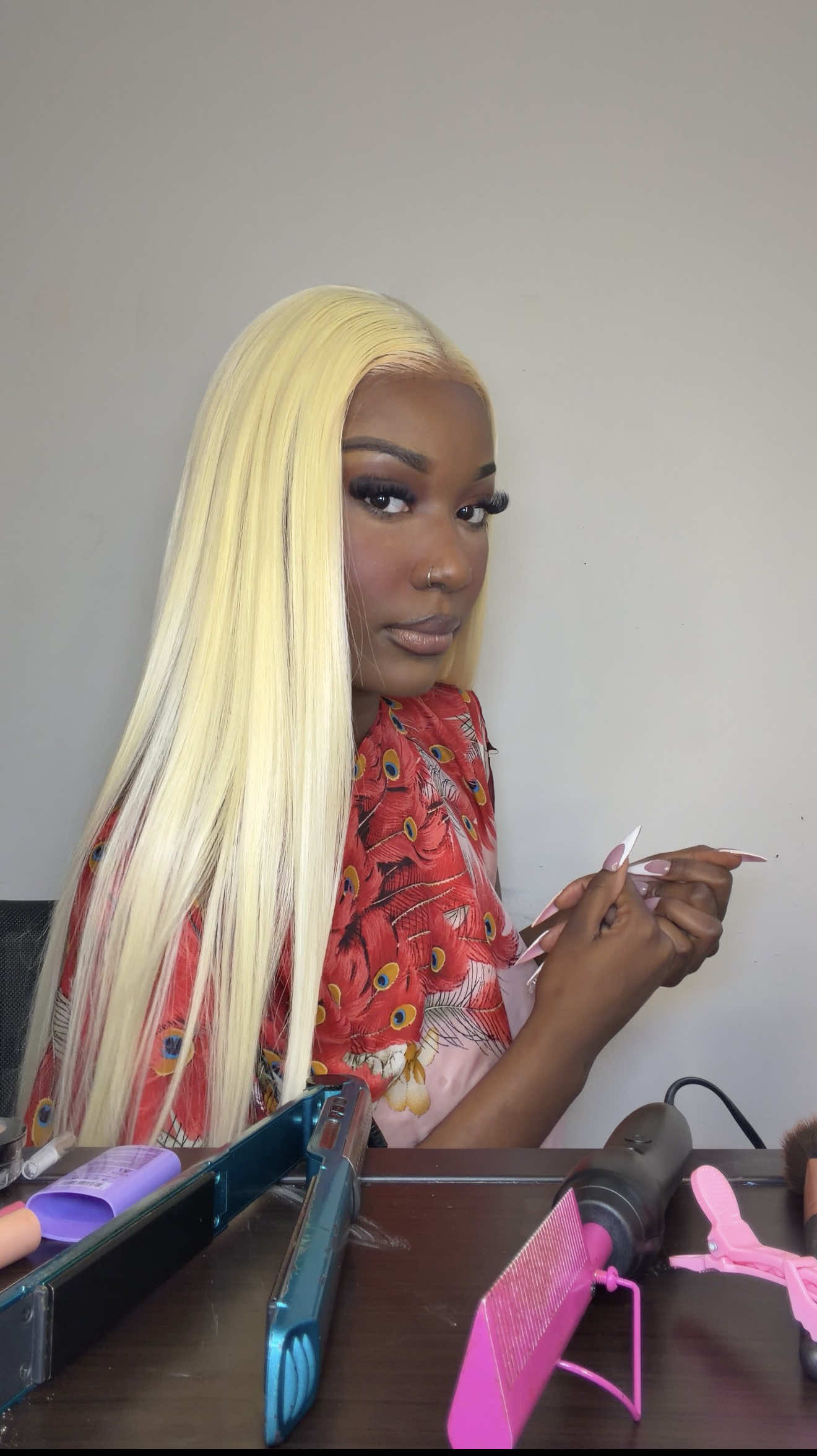 TikTok post by @the0nly_blessing for UA Hair. Caption reads: [...] pre bleached, PRE EVERYTHING 😍😍😍😍 @UA....