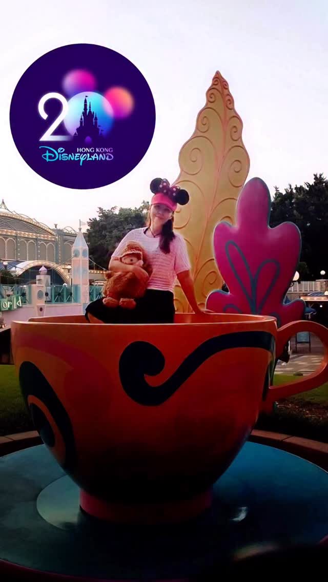 Instagram post by @kgcante for Discover Hong Kong. Caption reads: Happy 20th Anniversary, @hkdisneyland! ✨ 

Thanks....