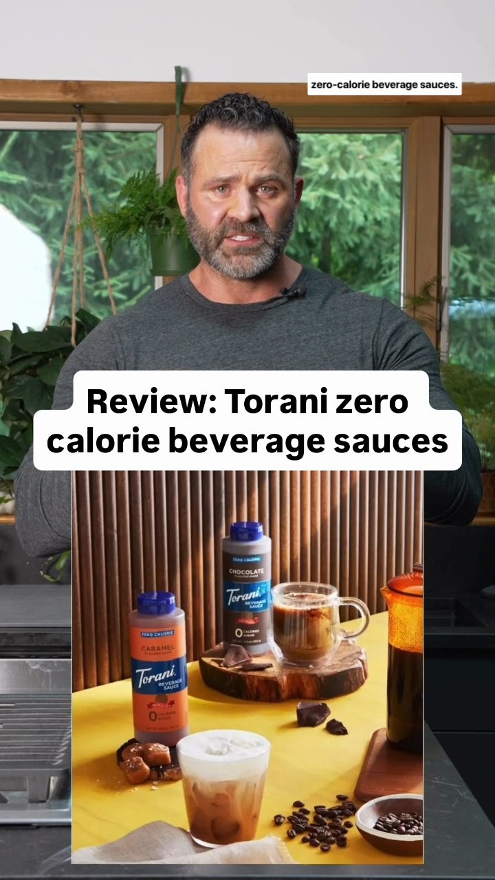Instagram post by @jacobzemer for Torani. Caption reads: Review: @Torani Zero-Calorie Beverage Sauces

At....
