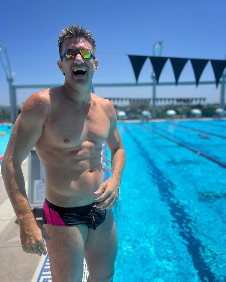 Instagram post by @officialjohnmason for TheMagic5. Caption reads: [...] fun (like me) or you’re a pro 🏊🏻‍♂️....