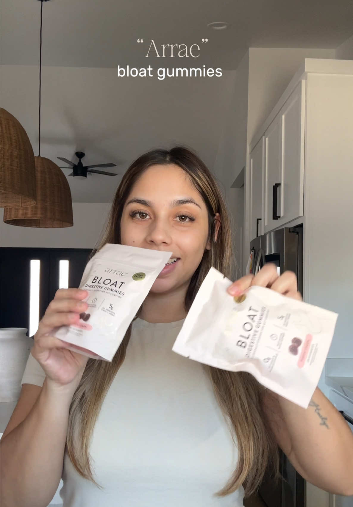 TikTok post by @jocelyn__p for Arrae. Caption reads: Part 61| say goodbye to the bloat with @Arrae....