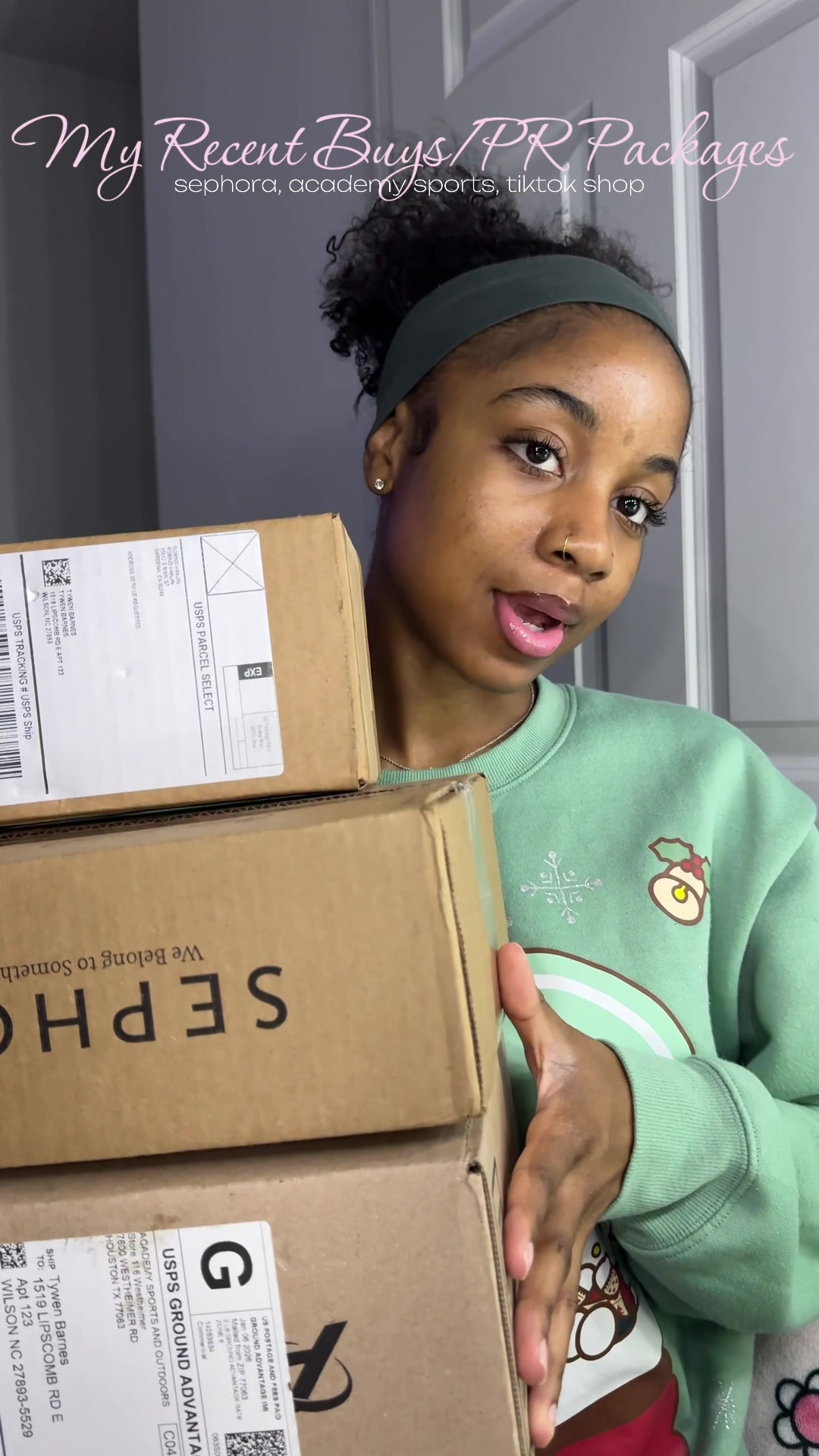 TikTok post by @tywenbarnes for HYDROJUG. Caption reads: [...] @sephora @AcademySportsOutdoors @HYDROJUG....