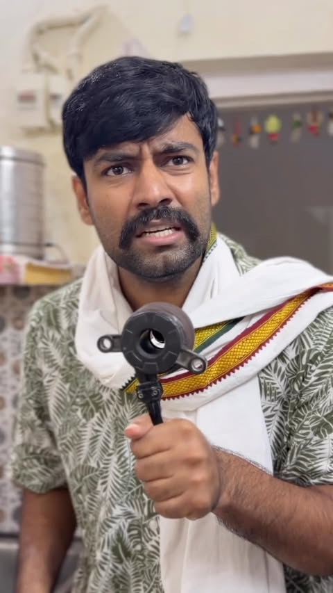 Instagram post by @kapilkanpuriya for Atomberg Technologies. Caption reads: Gokul dhan califurniya mein pehli baar aisa....