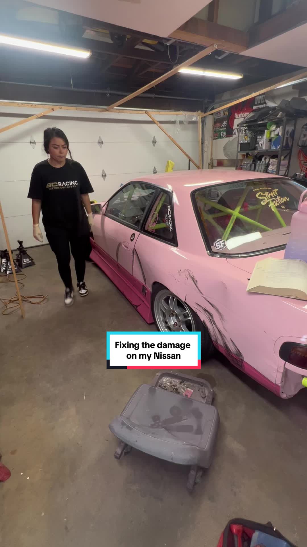 TikTok post by @stephaniedrifts for Advance Auto Parts. Caption reads: [...] will be back soon. Thank you to @Advance....