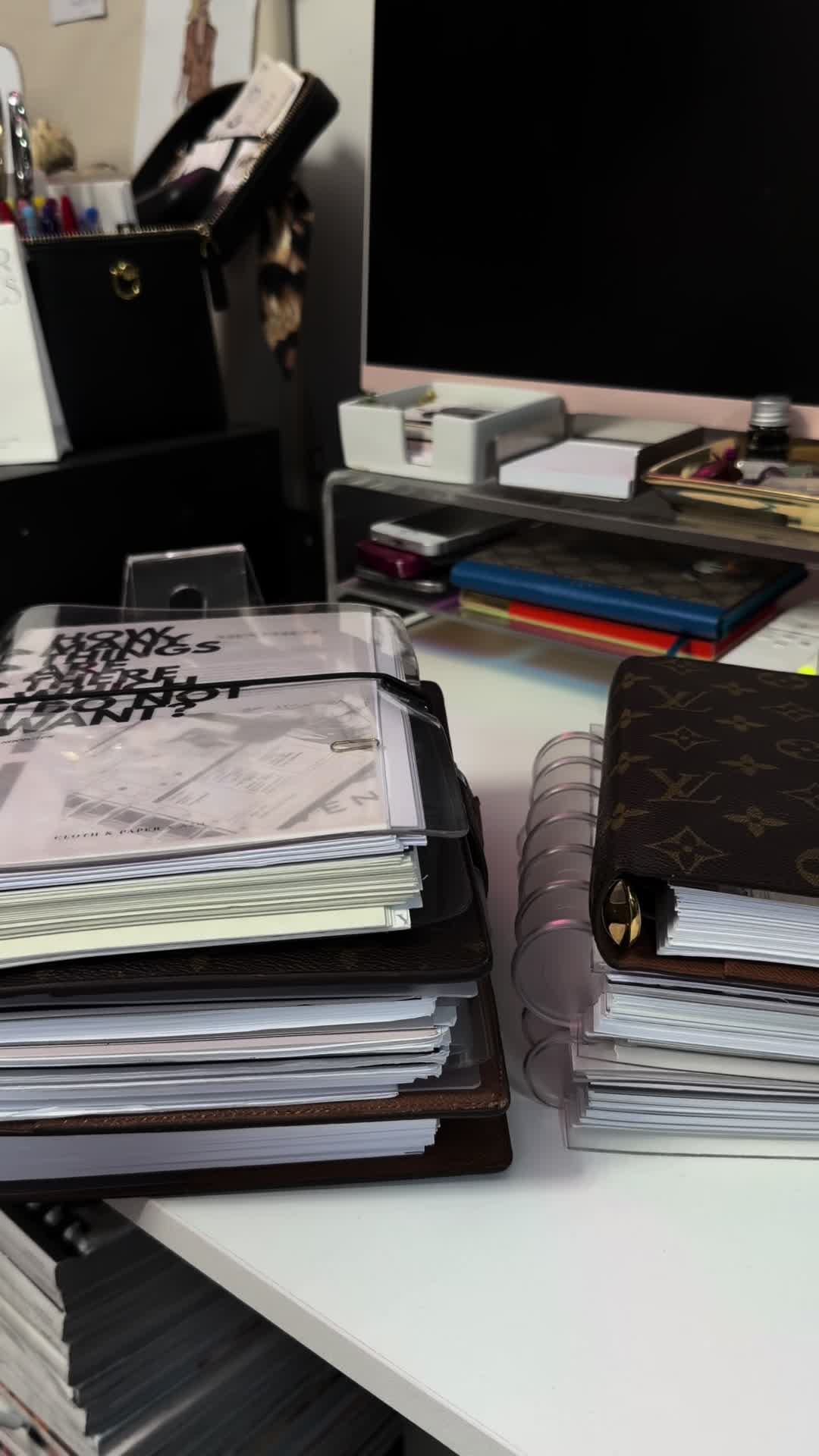 TikTok post by @luxempoweredvisionary for Clothandpaper. Caption reads: My 2026 planning system is officially set up ✨....