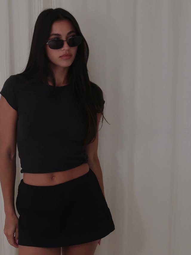 Instagram post by @glowenstein for QUAY. Caption reads: [...] TEXT ME, FELT CUTE and COULD NEVER....