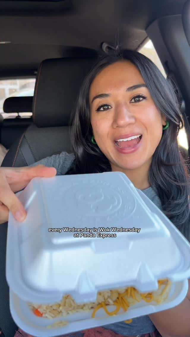 Instagram post by @explorewithgg for Panda Express. Caption reads: Wok Wednesdays at @officialpandaexpress are....