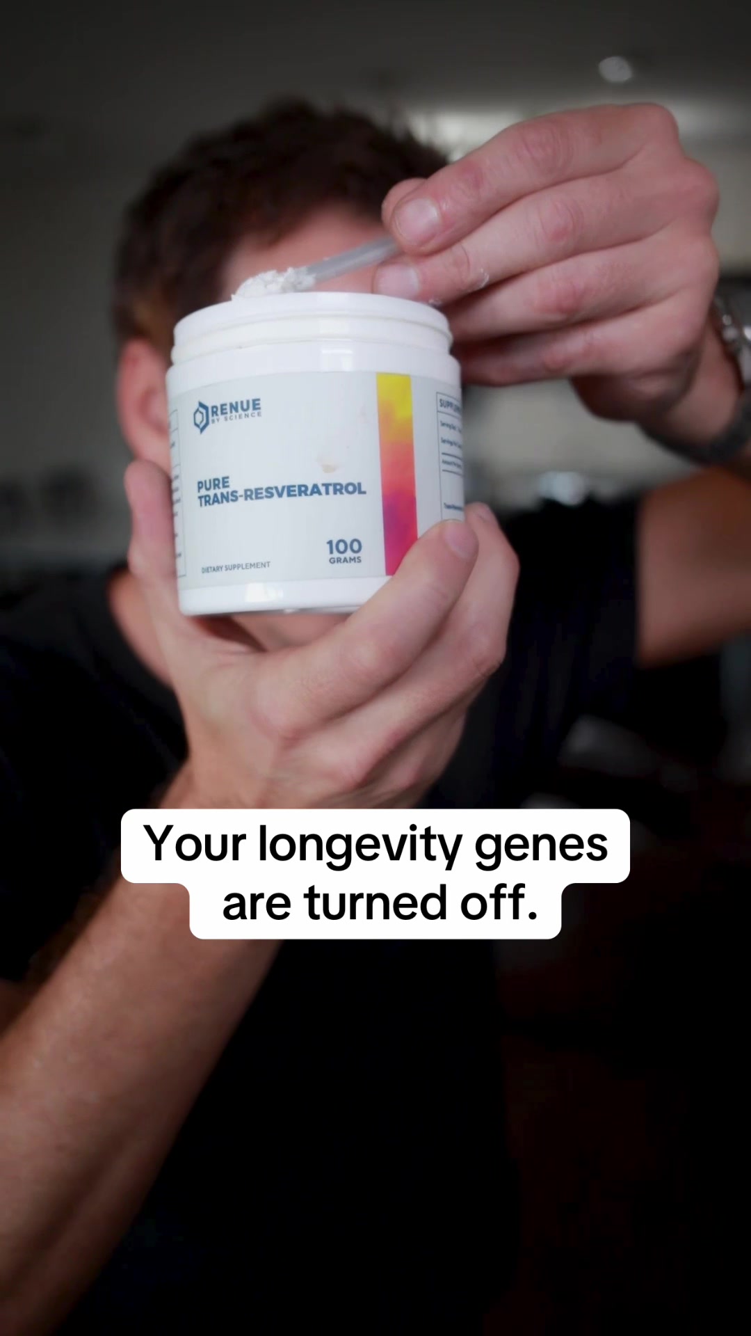 TikTok post by @paulschriner for Renue By Science. Caption reads: [...] sirtuin pathway activation.....