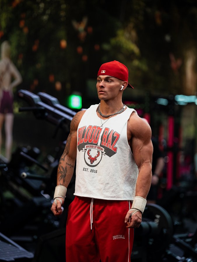 Instagram post by @christian.elliott_ for Bucked Up. Caption reads: ❌50/50❌
.
@buckedup is currently 50% off with code....