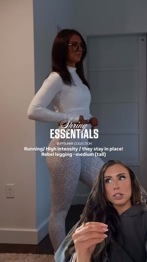 Instagram post by @daniellejjackson for Buffbunny Collection. Caption reads: ESSENTIALS!! New favs unlocked omfg - now live 💙....