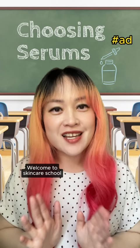 Instagram post by @labmuffinbeautyscience for Garnier AU & NZ. Caption reads: [...] 🤓 Let's talk choosing serums with....