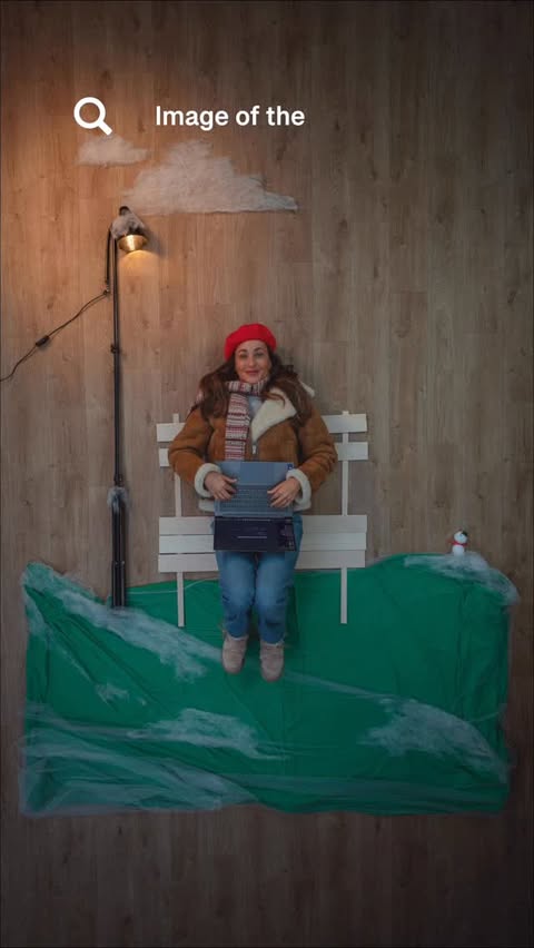 Instagram post by @allthatisshe for Windows. Caption reads: ad @lenovo_uki @windows Inspired by a Christmas....