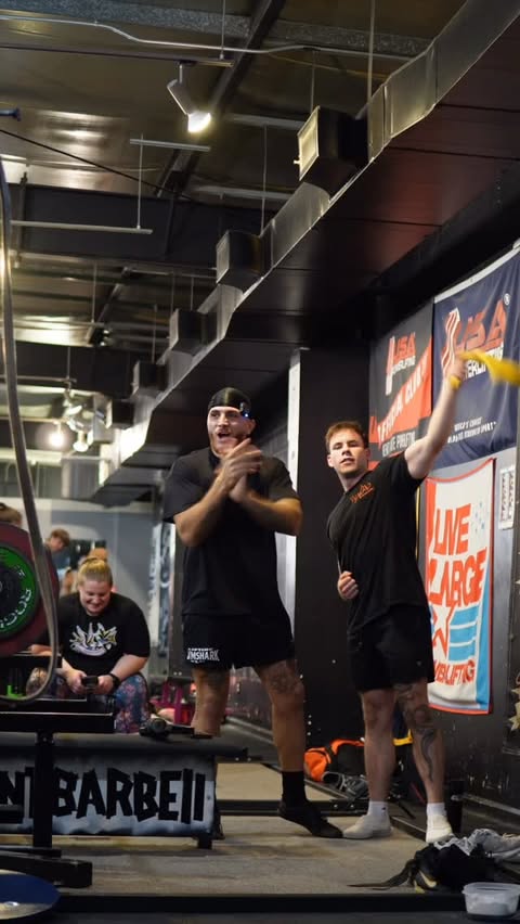 Instagram post by @its.geostackzz for Bucked Up. Caption reads: [...] #gym #gymshark66 #nfl #sports #lifting....