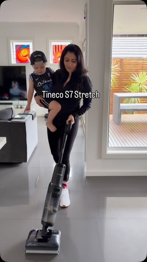 Instagram post by @xbina1 for Tineco. Caption reads: Meet my new cleaning obsession: the Tineco S7....