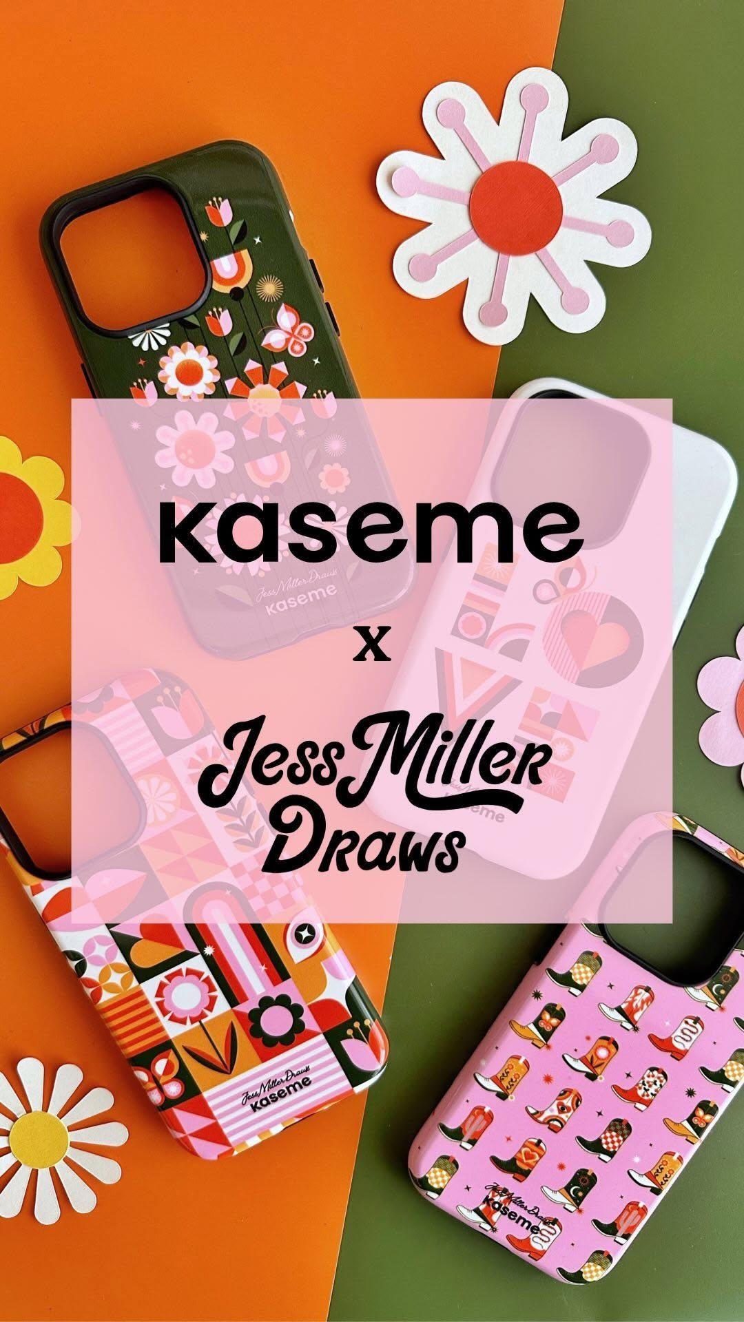 Instagram post by @jessmillerdraws for KaseMe. Caption reads: I’m so thrilled to announce my latest artist....