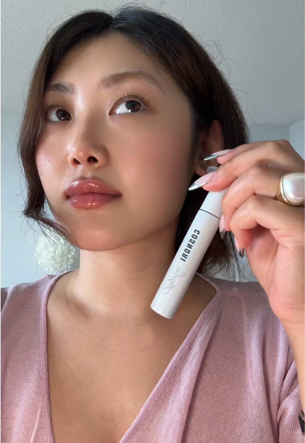 TikTok post by @jamyummm for Cosnori Kazakhstan. Caption reads: Your sign to add lash serum to your routine....