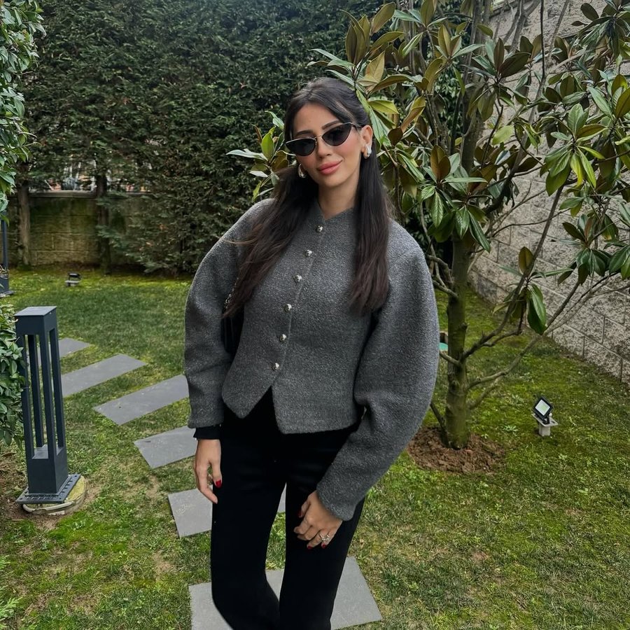 Instagram post by @rojdailaldigurbuz for Safilo Group. Caption reads: 🩶 #reklam.