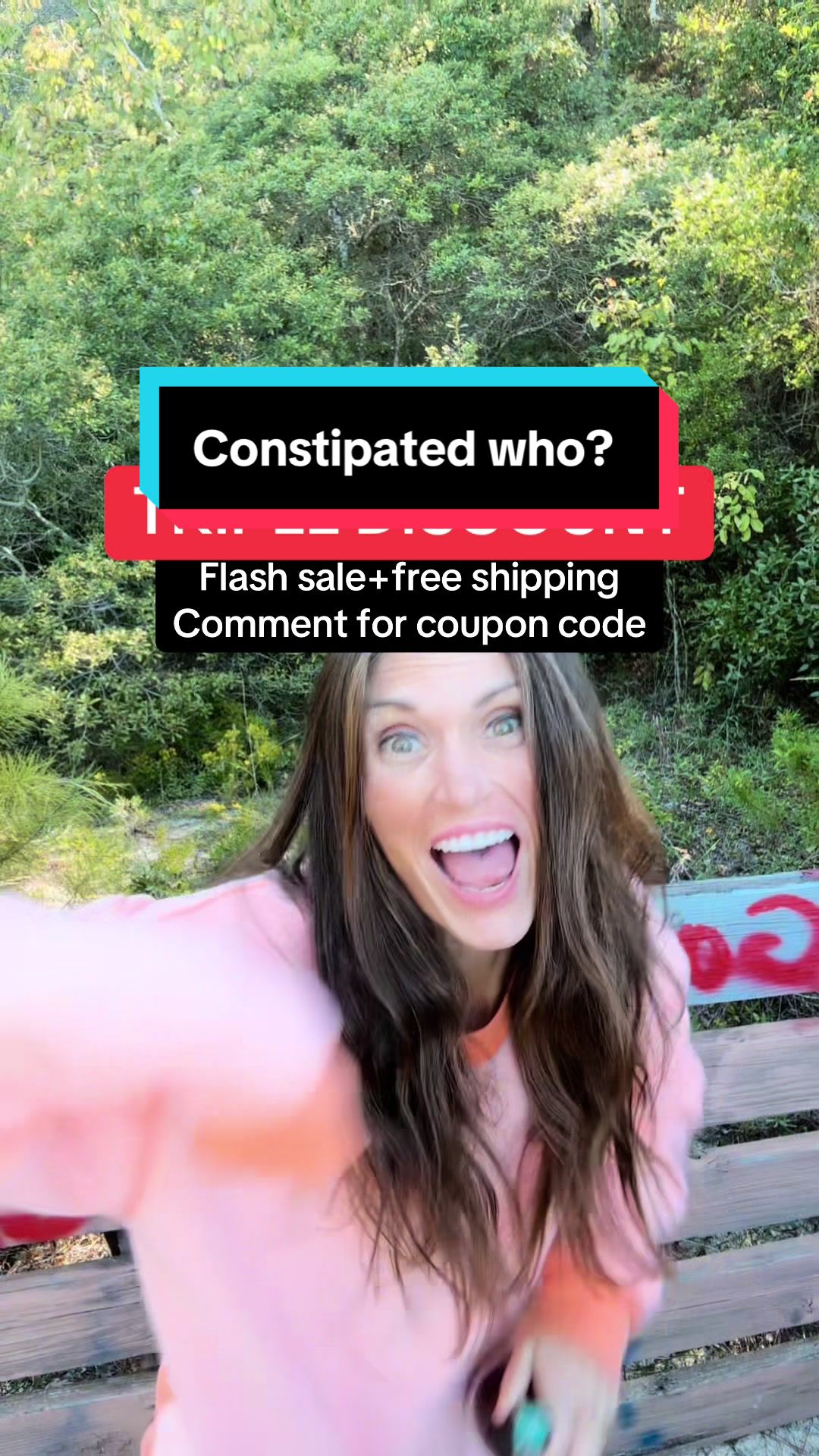 TikTok post by @coremovementcoach for Triquetra Health. Caption reads: Constipation is miserable and painful. I’m so glad....