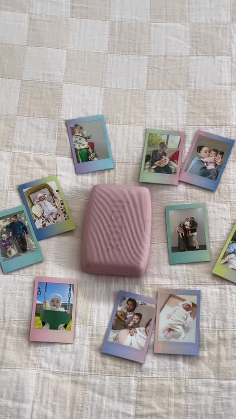Instagram post by @grace.peseta for Instax. Caption reads: [...] a place in your camera roll 🤍 Using the....