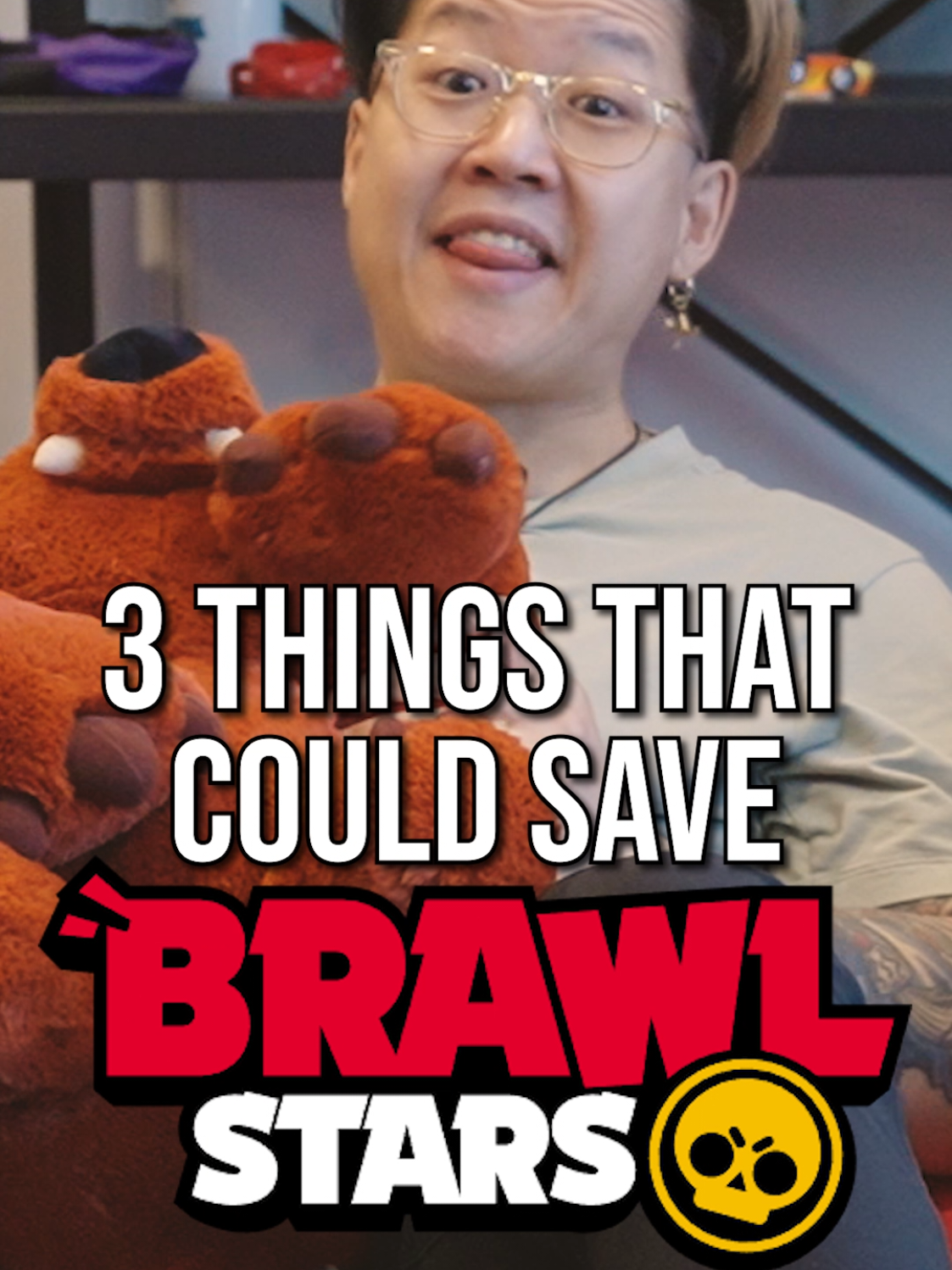TikTok post by @tribegaming for AT&T. Caption reads: [...] want to see in Brawl Stars Presented by....
