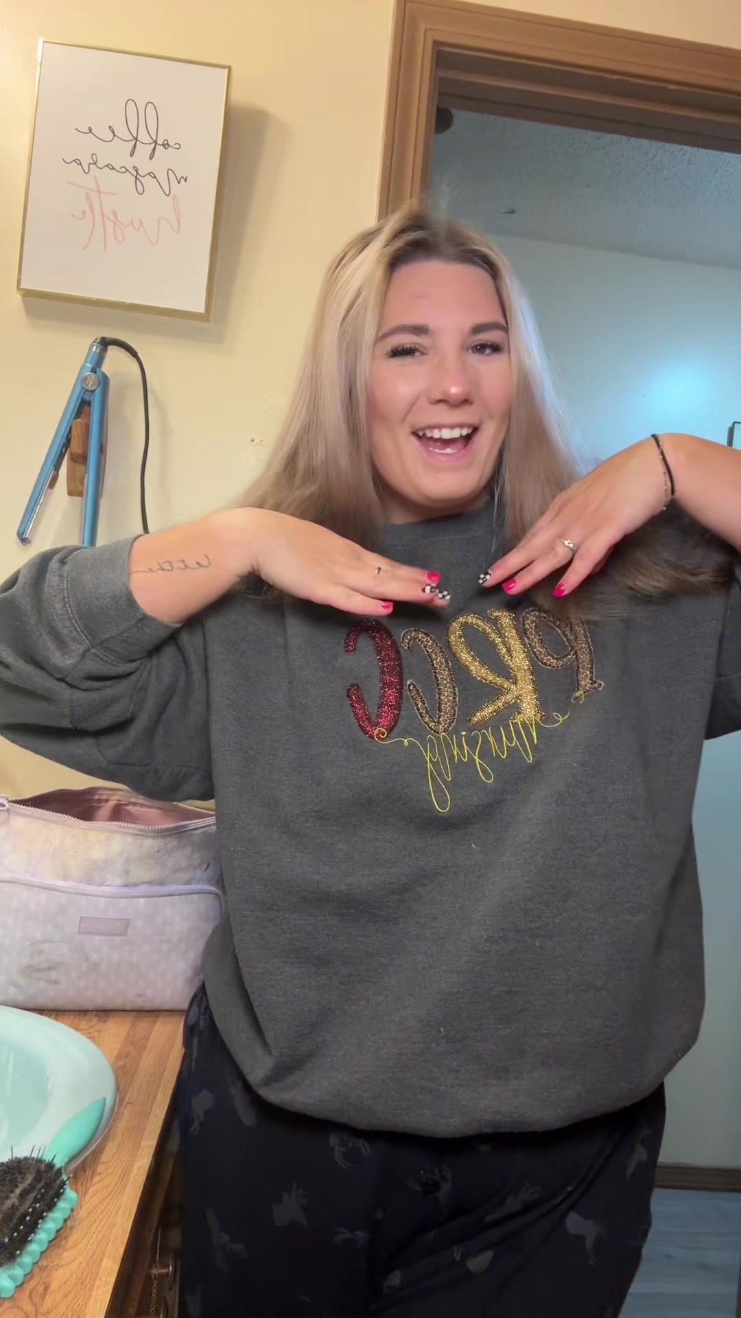 TikTok post by @randi.cole for Dooreshair. Caption reads: [...] is my favorite brand of extensions!!....