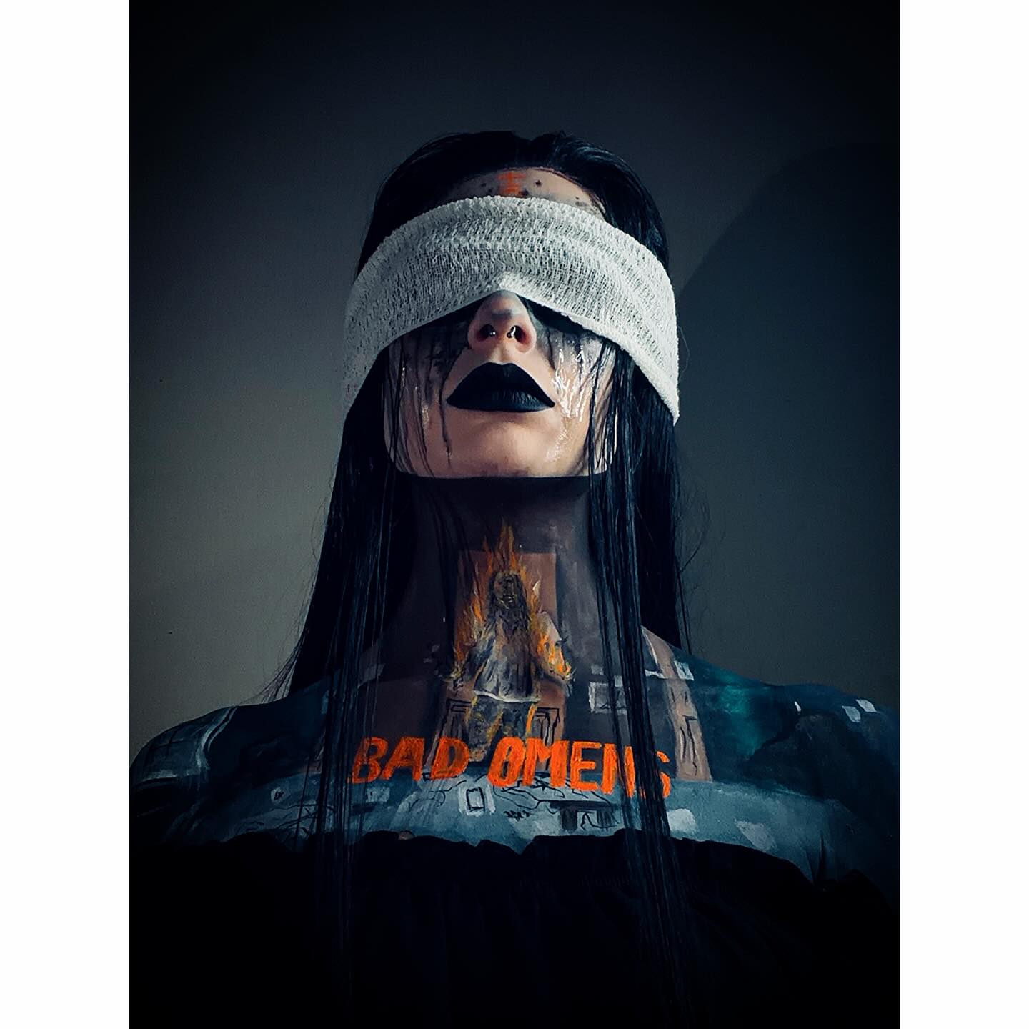 Instagram post by @_blacksoulofficial for MocoQueen. Caption reads: LEFT FOR GOOD 🔥 

#badomens #leftforgood #makeup....