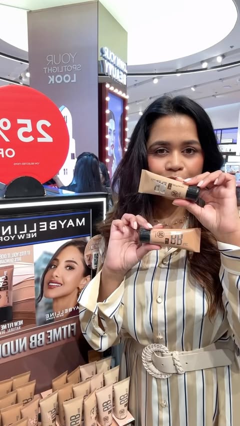 Instagram post by @taranum_sshahin for Maybelline New York. Caption reads: POV: You came for Fit Me and found a giveaway! 👀✨....