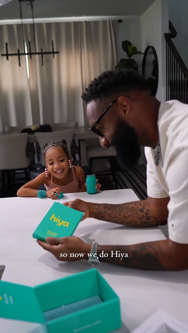 Instagram post by @mrjregis for Hiya. Caption reads: Ever look at the back of your kid’s vitamins and....