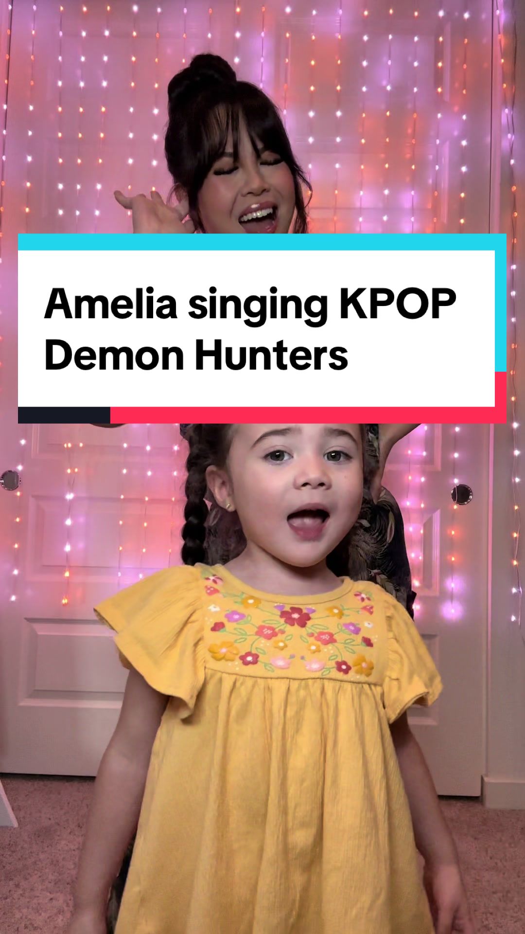 TikTok post by @annamariapdtk for Netflix Family. Caption reads: Clap..clap…clap 😜😝 She’s ready to seal honmoon!....