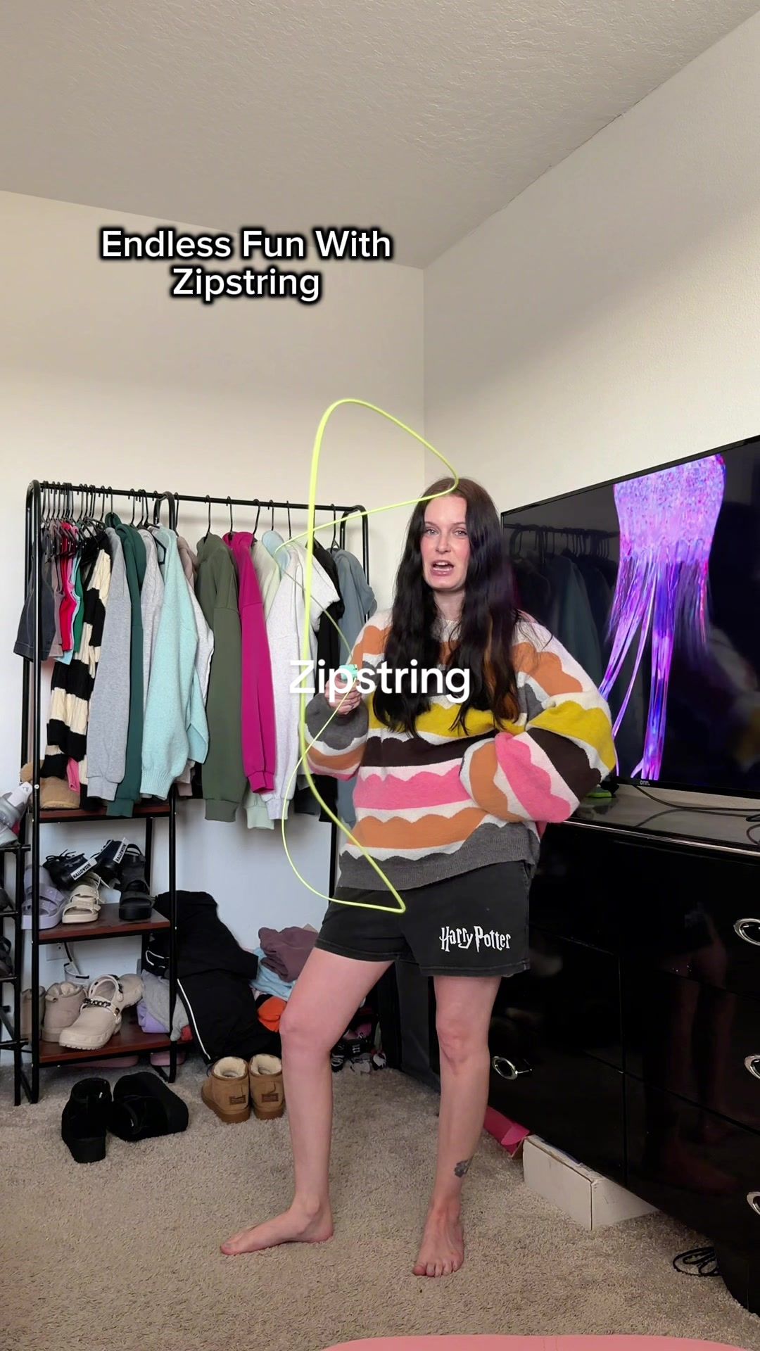 TikTok post by @paigechristison for ZipString. Caption reads: [...] occupied does have to be difficult 😂....