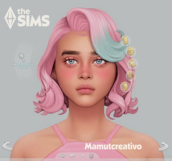 Instagram post by @mamut.creativo for Electronic Arts. Caption reads: Peinado de @aharris00britney 💖 Mamutcreativo....