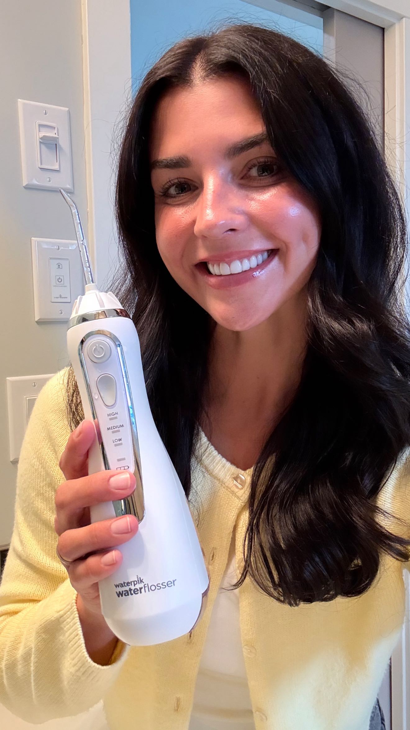 Instagram post by @drashleytop for Waterpik Oral Health. Caption reads: Brushing alone is not enough! If you only brush....