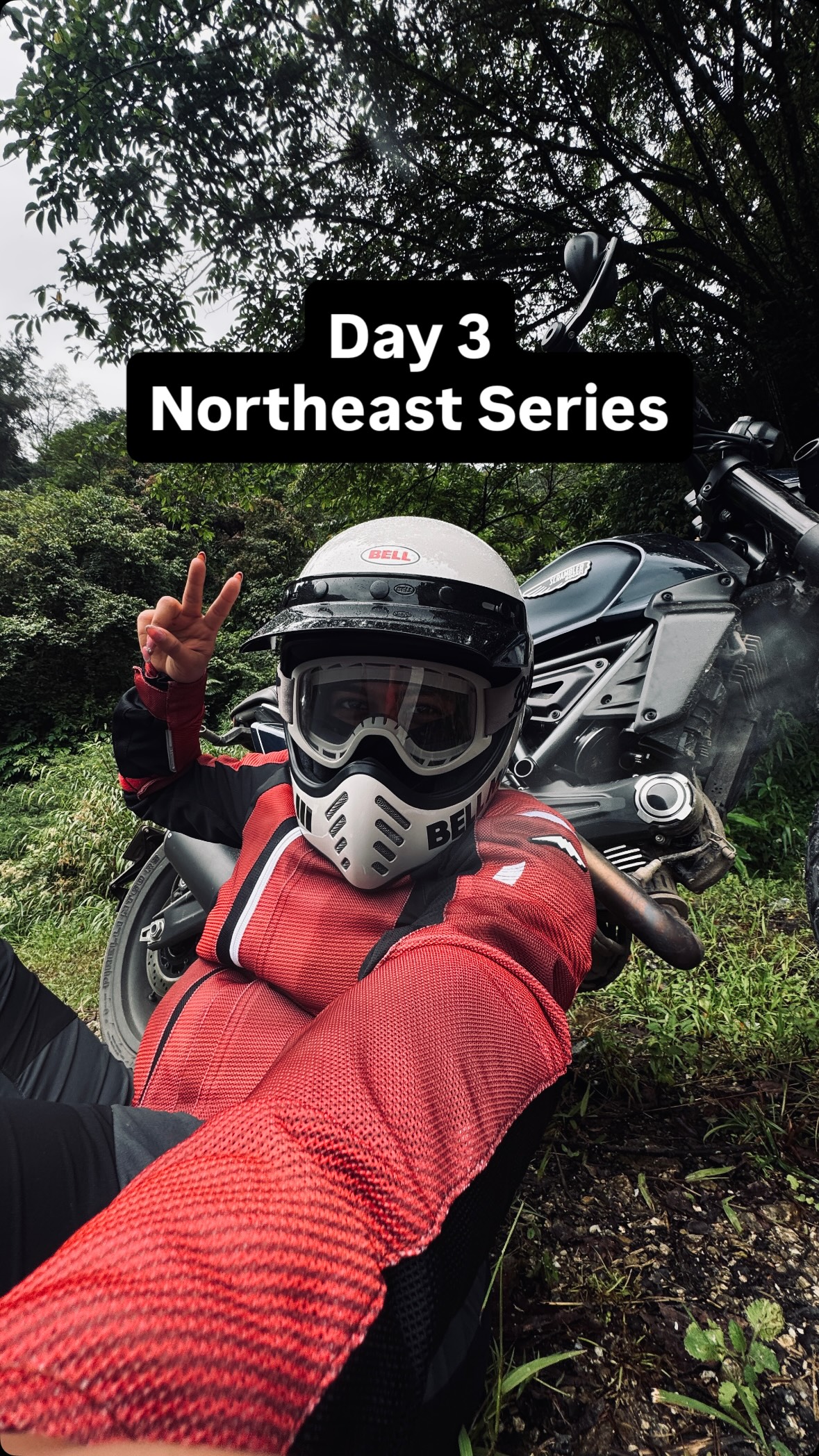 Instagram post by @fi.tanishaa for Ducati. Caption reads: The roads tested us, the views spoiled us, and the....