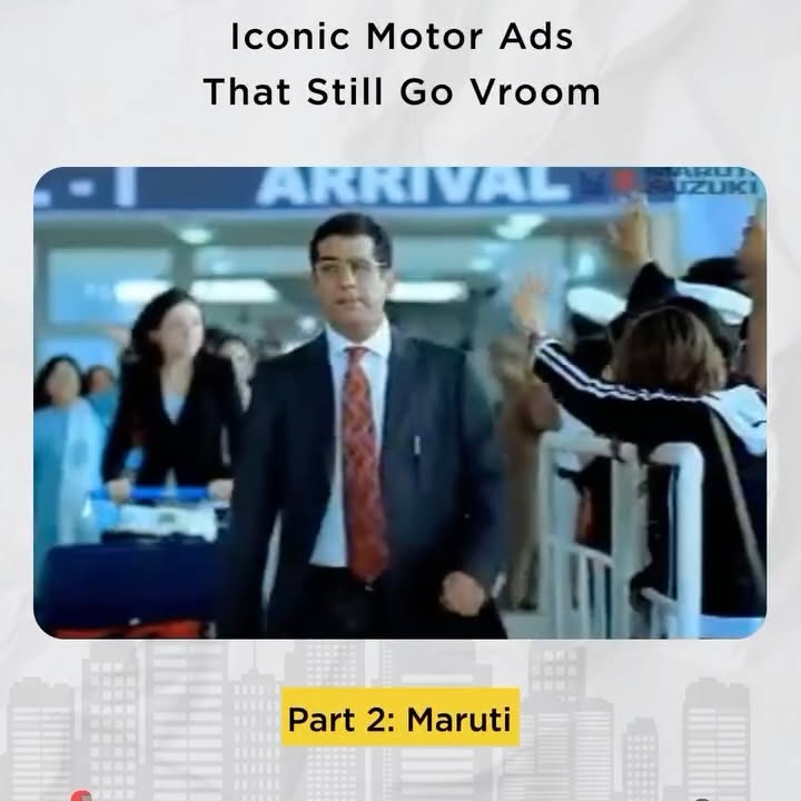 Instagram post by @the_ad_doctor for Maruti Suzuki. Caption reads: From proud first drives to family memories, did....