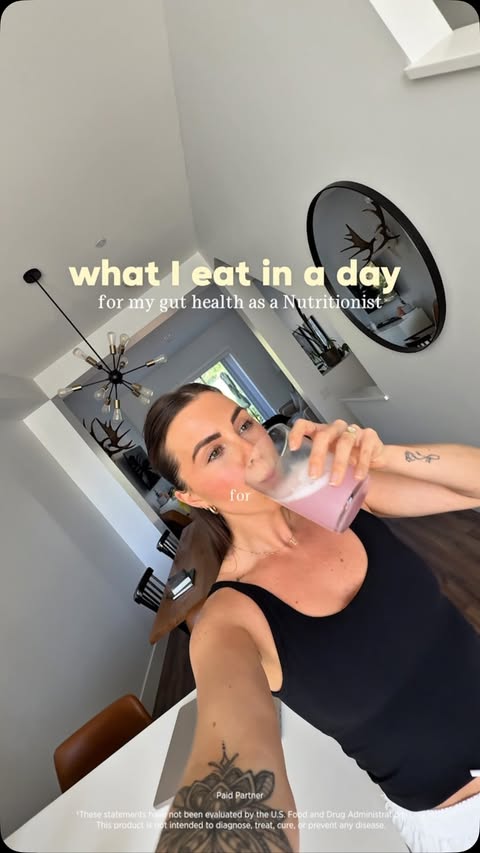 Instagram post by @lulugodin for Ancient Nutrition. Caption reads: [...] * 1/2 tsp cinnamon * 2 scoops....