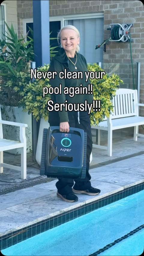 Instagram post by @lookwhat_i_found for Aiper. Caption reads: Meet the future of pool care, the @aiperofficial....