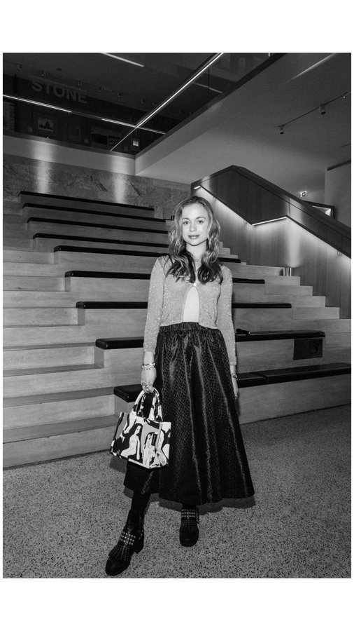 Instagram post by @amelwindsor for Alexander McQueen. Caption reads: [...] the @designmuseum ❤️ Sponsored by....