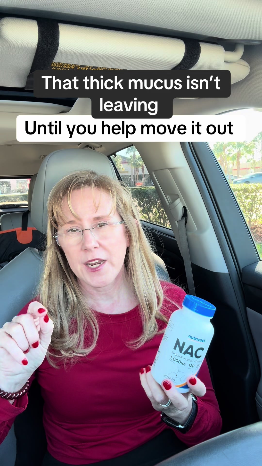 TikTok post by @measuredmacros for Nutricost. Caption reads: Replying to @Karen | Gen❌ Health & Wellness Still....