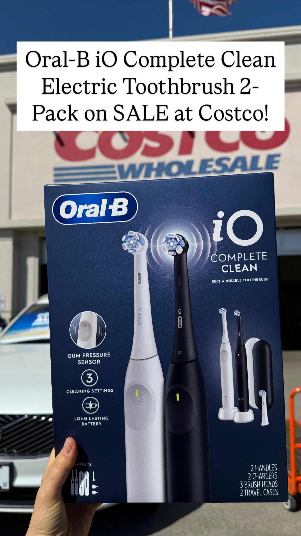 Instagram post by @costco_empties for Oral-B. Caption reads: #OralBPartner #Ad 

The @oralb iO Complete Clean....