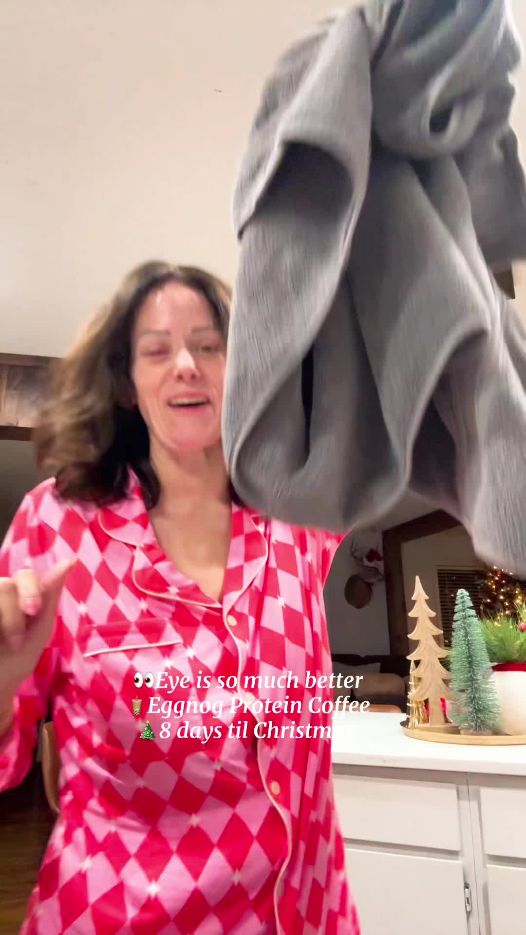 TikTok post by @takingmylifebackat42 for Javy Coffee. Caption reads: Trying the @Javvy Coffee eggnog .