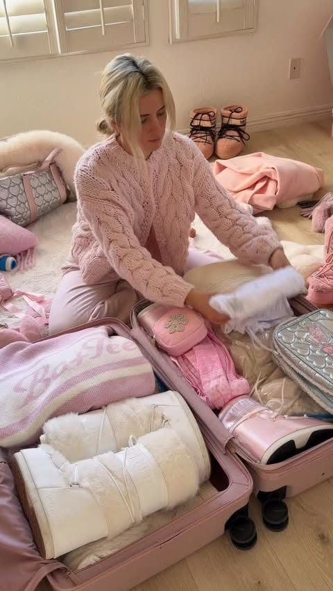 Instagram post by @shestyledwhat for TULA. Caption reads: how I pack for a winter trip 🩰☃️ you would not....