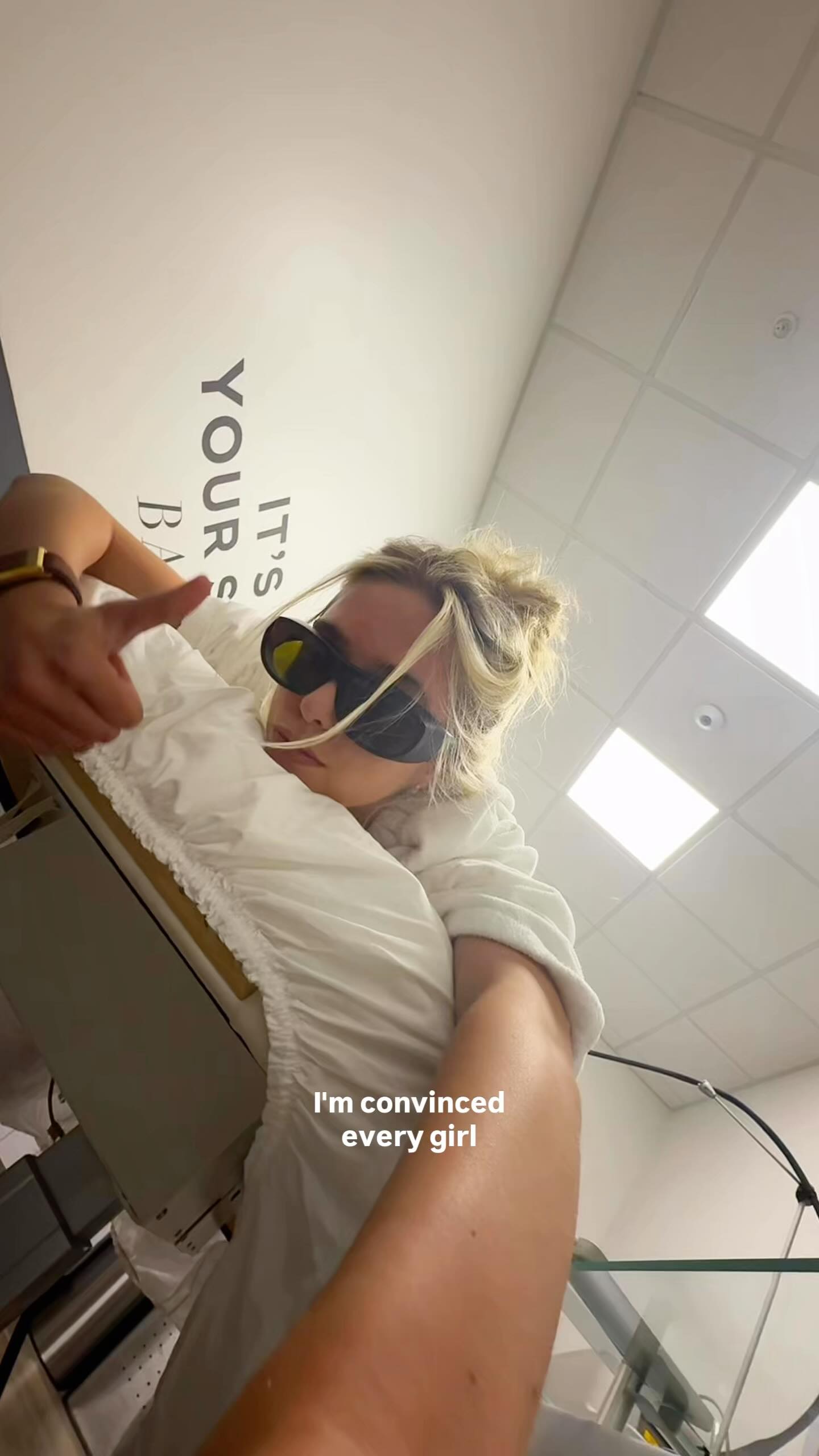 Instagram post by @jennadavis for LaserAway. Caption reads: Literally so happy with the results 🪒💞✨....