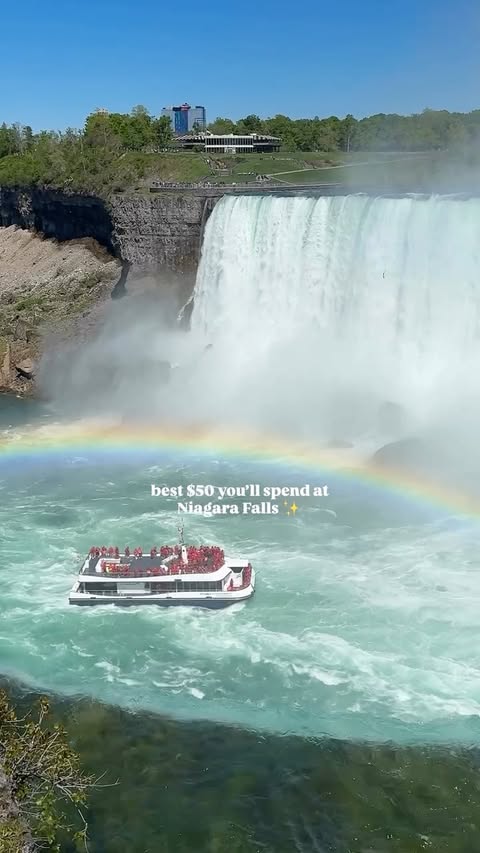 Instagram post by @niagaracruises for City Cruises. Caption reads: [...] your Voyage to the Falls at....