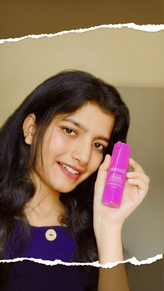 Instagram post by @akritivity for Foxtale. Caption reads: Used The Foxtail Niacinamide + Azelaic Acid Serum....
