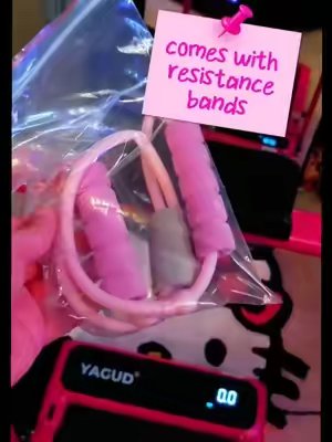 TikTok post by @dollriot_ for Yagudfitness. Caption reads: @Yagud pink walking pad its supper cute 😍....