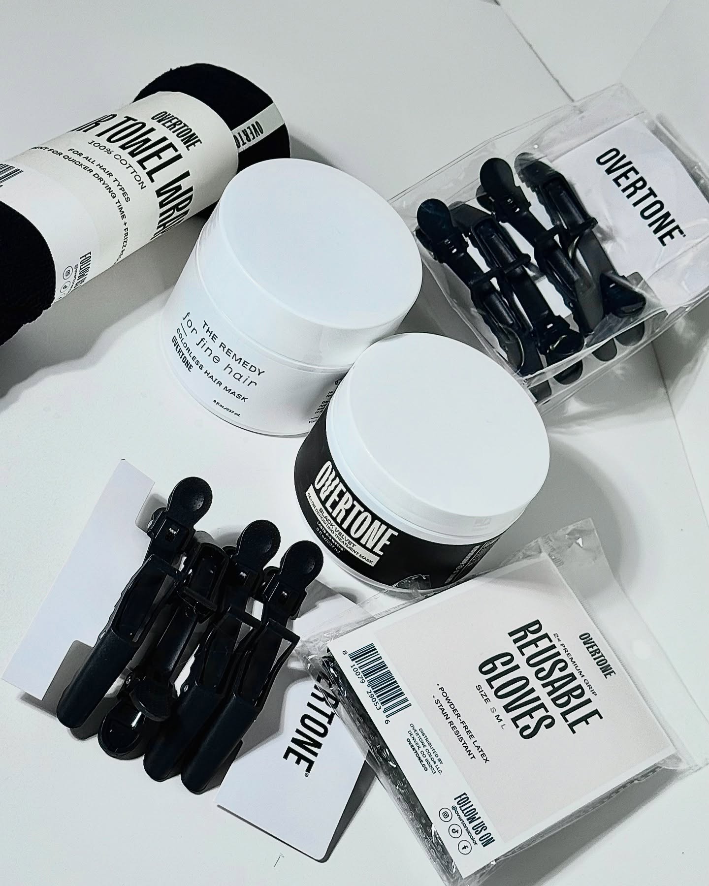 Instagram post by @makeupglamlu for OVERTONECOLOR. Caption reads: 🖤One of My favorite hair brand right now is....