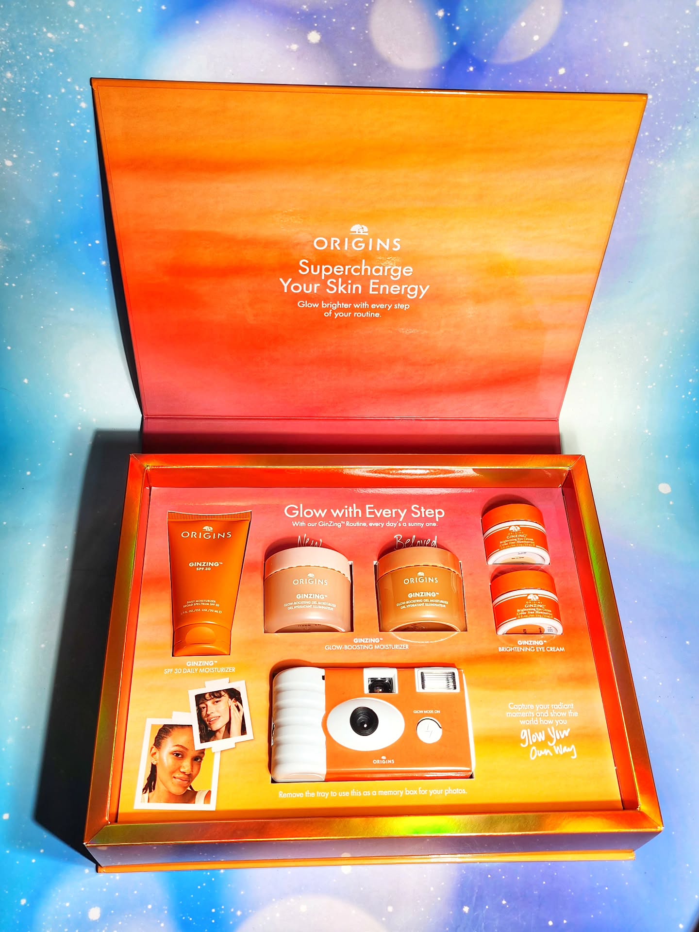 Instagram post by @alena07112 for ORIGINS. Caption reads: Glow with every step with @origins glow routine. I....